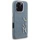 4. Karl Lagerfeld FW Jeans Signature Logo iPhone 16 Pro Max Case - Blue