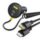 2. Baseus Circular 60W USB-A + USB-C Car Charger with Built-in Lightning + USB-C Cable 1.4m - Black