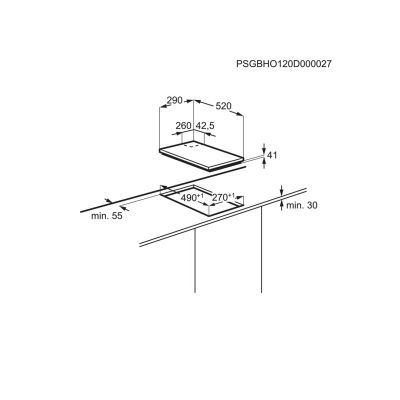 6. Electrolux EGC3322NVK Cooktop Black Built-in Gas 2 Zone(s)