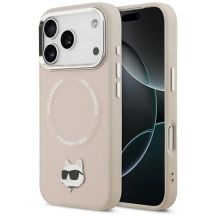 Karl Lagerfeld Choupette Pin MagSafe Case for iPhone 17 Pro - Pink