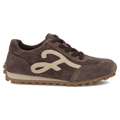 2. Women's leather shoes, suede sneakers, brown Filippo DP7961