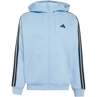 2. Men's adidas Essentials 3-Stripes Fleece Full-Zip Hoodie, Sky Blue KY4143