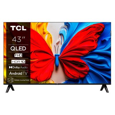 10. TCL 43V5C QLED 43" Full HD Android TV Dolby Digital Plus DVB-T2 Black
