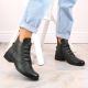 3. Insulated flat-heeled ankle boots Jezzi W JEZ412B green