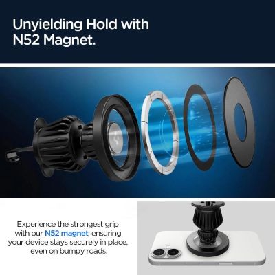 9. Spigen MFT13 MagSafe Car Holder for Cockpit or Air Vent - Black