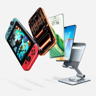 6. Orico PS2 foldable phone stand, 360° rotating - silver
