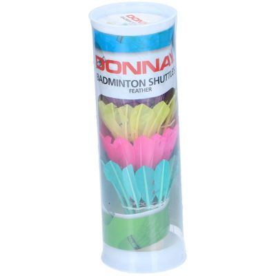 5. DONNAY FEATHER BADMINTON SHUTTLE 5 PCS COLOR