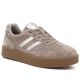 Women's beige leather platform sneakers S.Barski LR62-7107