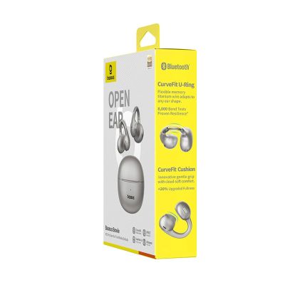 4. Baseus Bowie MC1 Pro OWS headphones with clip - silver