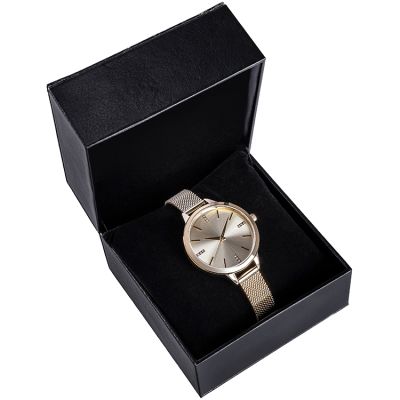 4. Watch box made of eco-leather, black and red, PBES-1