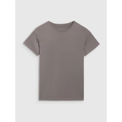 6. Boy's regular plain T-shirt 4F 4FJRAW25TTSHM3260-22S