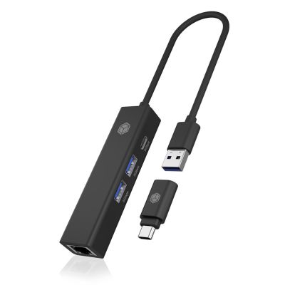 2. ICY BOX IB-HUB1439-LAN Wired USB 3.2 Gen 1 (3.1 Gen 1) Type-A Black