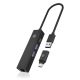 2. ICY BOX IB-HUB1439-LAN Wired USB 3.2 Gen 1 (3.1 Gen 1) Type-A Black