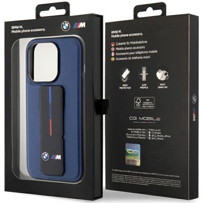 9. BMW M Grip Stand Bicolor case for iPhone 15 Pro - navy blue