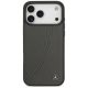 3. Mercedes Leather Large Laurel Leave MagSafe Case for iPhone 17 Pro Max - Black and Gray