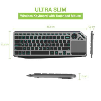 4. TECHLY WIRELESS DUAL BT/RF TOUCH KEYBOARD