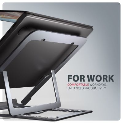 6. Axagon STND-LAG Laptop-Ständer, höhenverstellbar, faltbar, Aluminum Notebook and tablet stand Gray 43.9 cm (17.3")