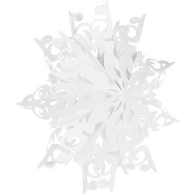 2. PAPER DECORATION SNOWFLAKE DIA. 64 CM WHITE