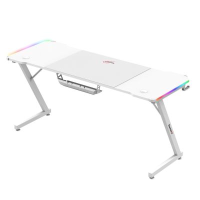 2. Huzaro Hero 4.8 White RGB Gaming Desk