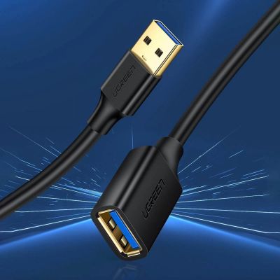 12. Ugreen USB-A (male) - USB-A (female) adapter extension cable USB 3.0 5Gb/s 0.5m black (US129)
