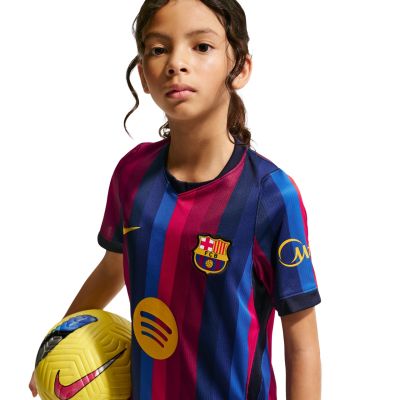 5. Nike FC Barcelona 2026/27 Stadium Home Kids' Jersey Burgundy Blue II1624 683