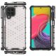 16. Honeycomb case armored cover with a gel frame for Samsung Galaxy M53 5G transparent