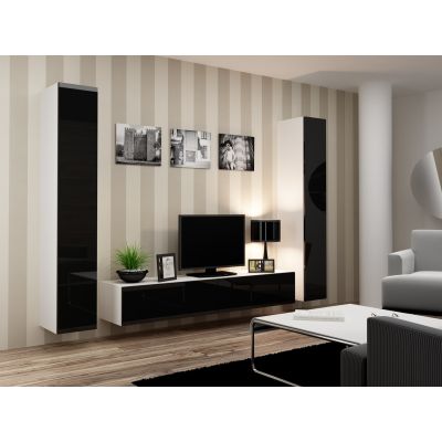 2. VIGO full display cabinet '180' 180/40/30 white/black half
