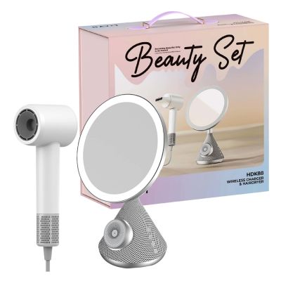14. HAIR DRYER SET WITH COSMETIC MIRROR WITH WIRELESS CHARGING FUNCTION