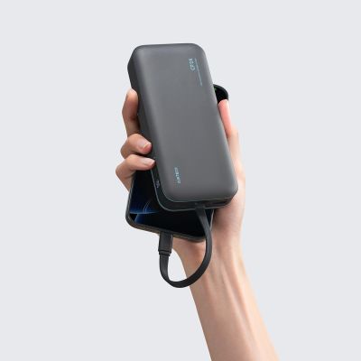 8. Cuktech LPB200N 40W 20000mAh Powerbank with Integrated Cable - Gray