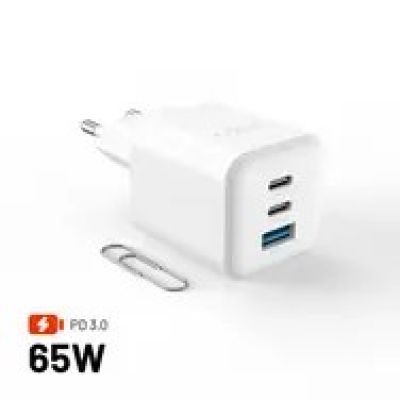 Fixed Mini Charger 1x USB-A 2x USB-C 3.25 A (FIXCG65M-2C1A-WH)