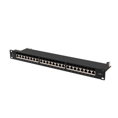 6. LANBERG PATCH PANEL 19" 24 PORT 1U CAT.7 FTP BLACK PPS7-1024-B