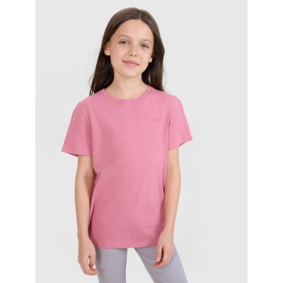 Regular plain girls' T-shirt 4F 4FJWSS25TTSHF2177-56S