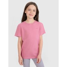 Regular plain girls' T-shirt 4F 4FJWSS25TTSHF2177-56S