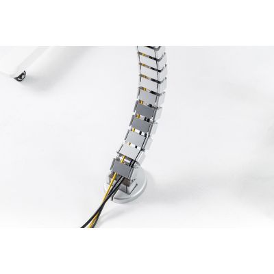 9. Cable organizer (spine), adjustable, flexible, 1.3m, silver
