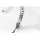 9. Cable organizer (spine), adjustable, flexible, 1.3m, silver