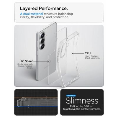 7. Spigen Ultra Hybrid Case for Samsung Galaxy S26+ - Transparent