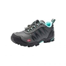 Trollkids Kids Trolltunga Hiker Low waterproof hiking shoes for boys/girls, anthracite/mint (155-609)