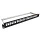 2. Patch panel 19" ALANTEC modular 24 ports 1U with support, unequipped