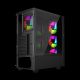 7. GEMBIRD FORNAX 4000 MIDI-TOWER CASE (2X USB 3.0, 1X USB 2.0, HD AUDIO, GLASS SIDE PANEL, ARGB BACKLIGHT) BLACK