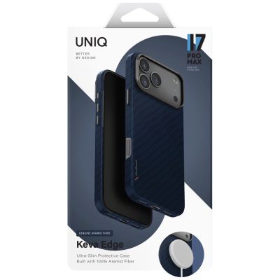 6. Uniq Keva EDGE Magclick Charging Case for iPhone 17 Pro Max - Blue