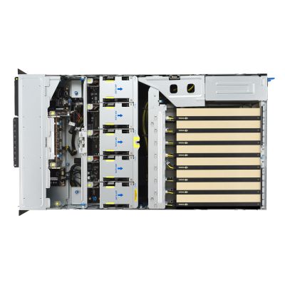 13. Asus Rack Platform (4U) ESC8000A-E13X AMD EPYC 9005 (8xNVMe, 2xM.2, 2x10Gbe, 8xQSFP, IPMI, R3200W)