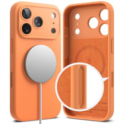 3. Ringke Silicone Magnetic MagSafe Case for iPhone 17 Pro - Orange