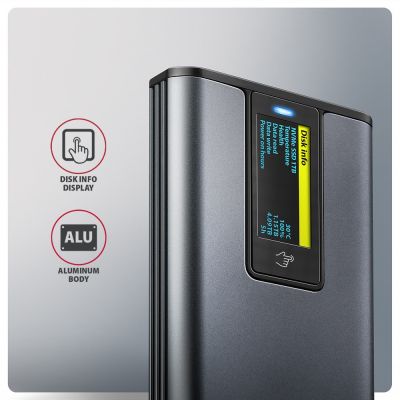 4. Axagon EEM2-SD2 Hard Drive Enclosure SSD Case Gray M.2