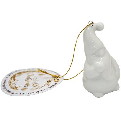 29. CERAMIC SANTA CLAUS CHRISTMAS BALL 7.8 CM 1 pc