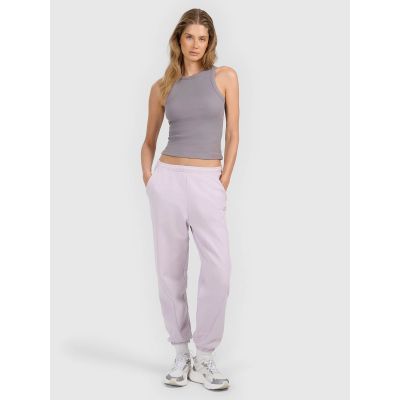 3. Women's slim ribbed knit top 4F 4FRAW25TSLEF310-25S