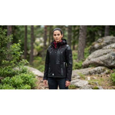 7. Women’s Softshell Jacket Geographical Norway TISLANDE LADY BLACK 007 (WU4016F/GN-BLACK)