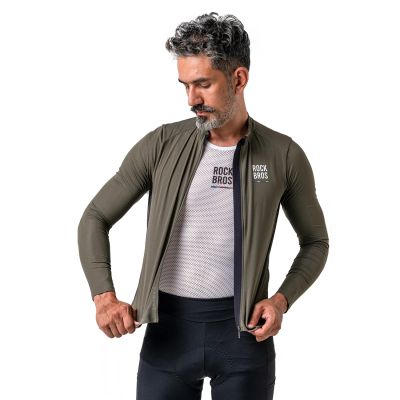 5. Rockbros 15220003004 ROAD TO SKY men's cycling jersey long sleeve L - green