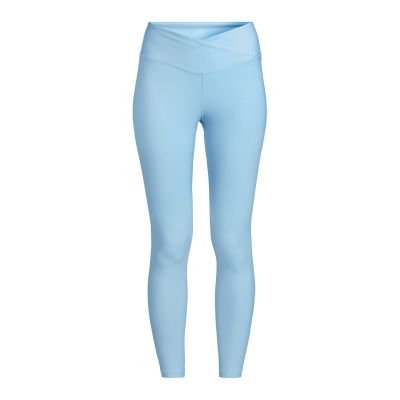 CASALL Women's Overlap High Waist Tights Training Leggings, Blue