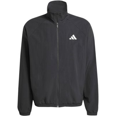 2. Men's adidas Essential Small Logo Windbreaker Jacket Black JM1772