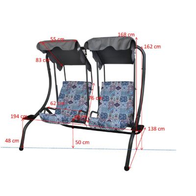 12. SONIC GARDEN AND BALCONY SWING 2-SEAT MOSAIC